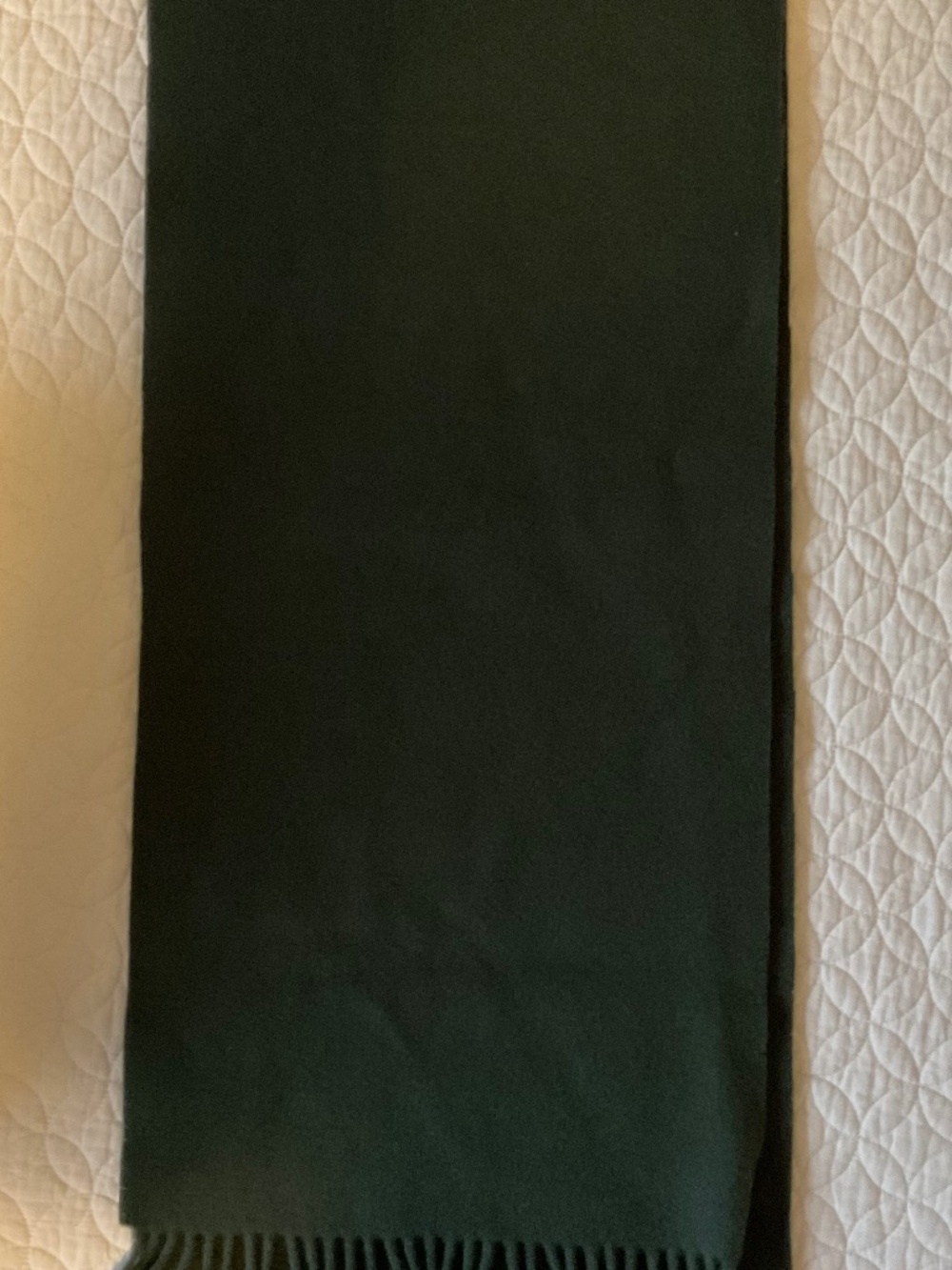 Dark olive green wool scarf , new, without tag